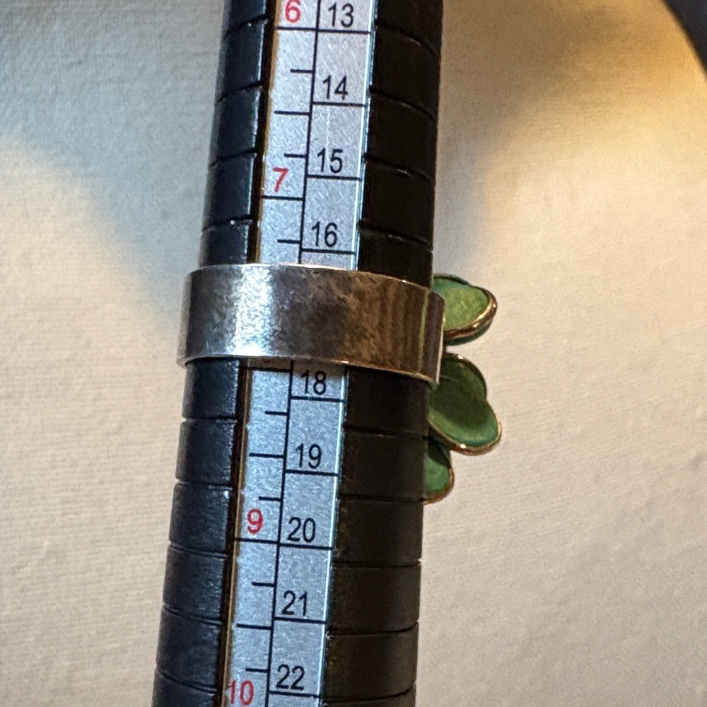 Turquoise Cluster .925 Silver Ring - image 5